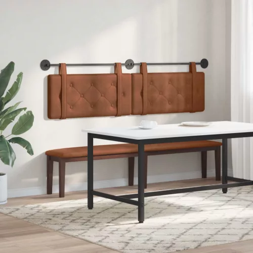  Fali Fejtámla Falra szerelhető Barna 170 x 55 x 5 cm Antik PU