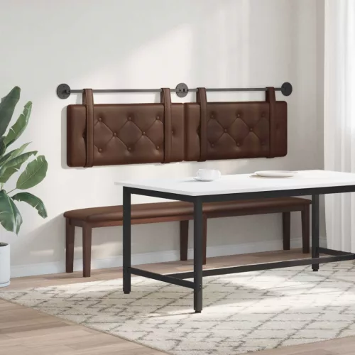  Fali Fejtámla Falra szerelhető Barna 190 x 55 x 5 cm Műbőr