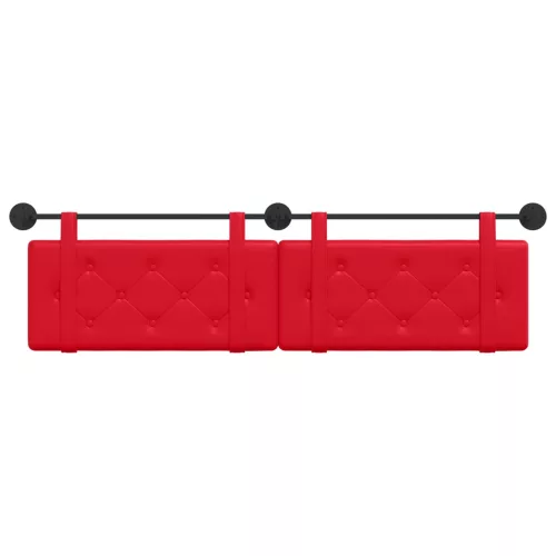  Fali Fejtámla Falra szerelhető Piros 190 x 55 x 5 cm Műbőr
