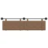  Fali Fejtámla Falra szerelhető Cappuccino 190 x 55 x 5 cm Műbőr
