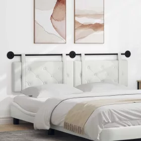    Fali Fejtámla Falra szerelhető Fehér 190 x 55 x 5 cm Műbőr