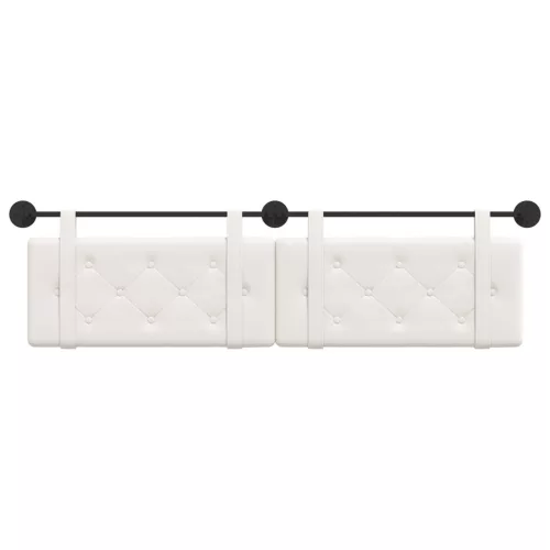  Fali Fejtámla Falra szerelhető Fehér 190 x 55 x 5 cm Műbőr