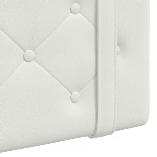  Fali Fejtámla Falra szerelhető Fehér 190 x 55 x 5 cm Műbőr