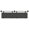  Fali Fejtámla Falra szerelhető Fekete 190 x 55 x 5 cm Antik PU