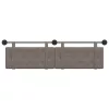  Fali Fejtámla Falra szerelhető Szürke 190 x 55 x 5 cm Antik PU
