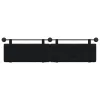  Fali Fejtámla Falra szerelhető Fekete 210 x 55 x 5 cm Bársony