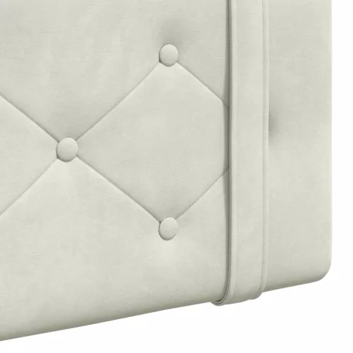  Fali Fejtámla Falra szerelhető Krém 210 x 55 x 5 cm Bársony