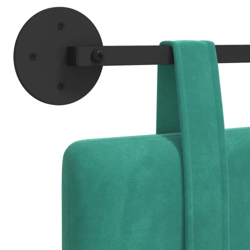  Fali Fejtámla Falra szerelhető Türkiz 210 x 55 x 5 cm Bársony