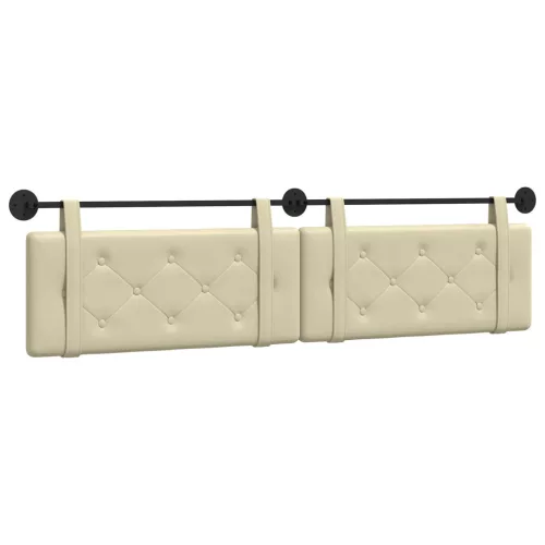  Fali Fejtámla Falra szerelhető Krém 210 x 55 x 5 cm Műbőr