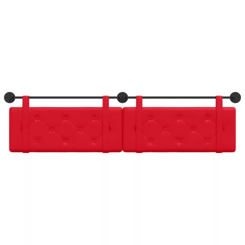  Fali Fejtámla Falra szerelhető Piros 210 x 55 x 5 cm Műbőr