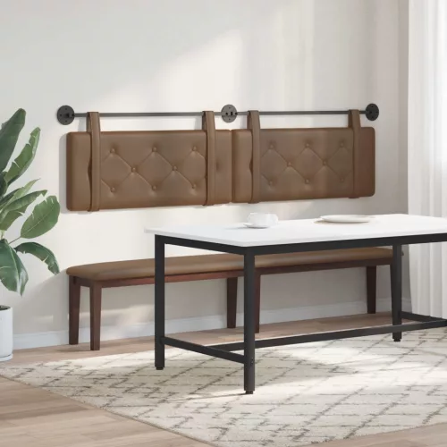  Fali Fejtámla Falra szerelhető Cappuccino 210 x 55 x 5 cm Műbőr