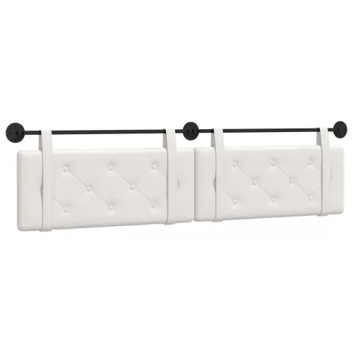  Fali Fejtámla Falra szerelhető Fehér 210 x 55 x 5 cm Műbőr