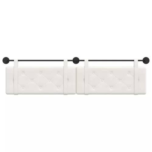  Fali Fejtámla Falra szerelhető Fehér 210 x 55 x 5 cm Műbőr