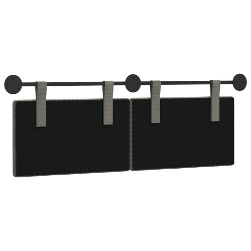  Fali Fejtámla Világosszürke 150 x 55 x 5 cm Bársonyos szövet