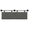  Fali Fejtámla Sötétszürke 150 x 55 x 5 cm Bársonyos szövet