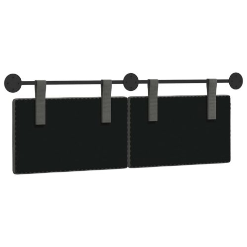  Fali Fejtámla Sötétszürke 150 x 55 x 5 cm Bársonyos szövet