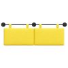  Fali Fejtámla Világos sárga 150 x 55 x 5 cm Bársonyos szövet