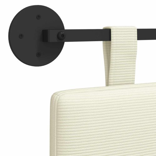  Fali Fejtámla Egyszínű Krém 170 x 55 x 5 cm Bársonyos szövet