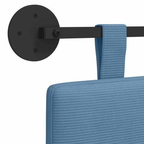  Fali Fejtámla Egyszínű Kék 170 x 55 x 5 cm Bársonyos szövet