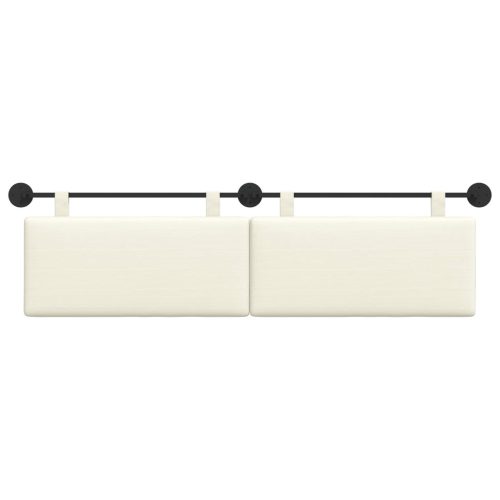  Fali Fejtámla Egyszínű Krém 190 x 55 x 5 cm Bársonyos szövet