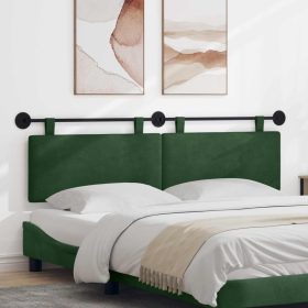    Fali Fejtámla Dzsungel zöld 190 x 55 x 5 cm Bársonyos szövet