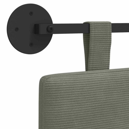  Fali Fejtámla Világosszürke 210 x 55 x 5 cm Bársonyos szövet