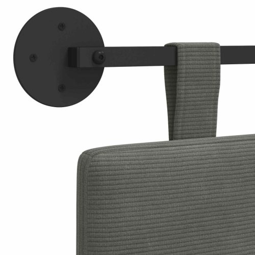  Fali Fejtámla Sötétszürke 210 x 55 x 5 cm Bársonyos szövet