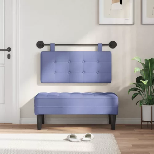  Fali Fejtámla Falra szerelhető Farmerkék 100 x 55 x 5 cm szövet