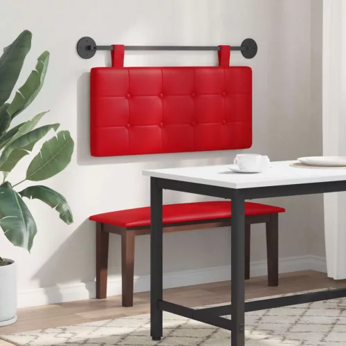  Fali Fejtámla Falra szerelhető Piros 100 x 55 x 5 cm Műbőr