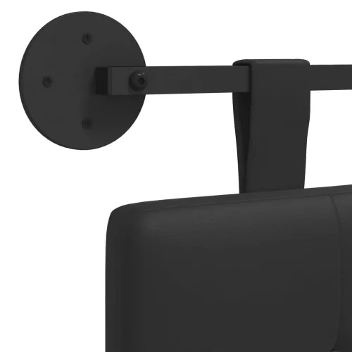  Fali Fejtámla Falra szerelhető Fekete 100 x 55 x 5 cm Műbőr