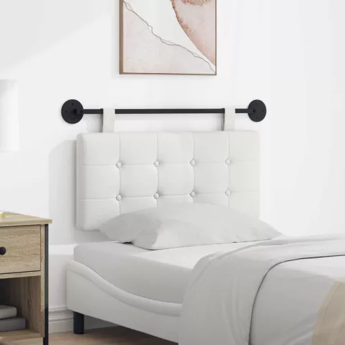  Fali Fejtámla Falra szerelhető Fehér 100 x 55 x 5 cm Műbőr