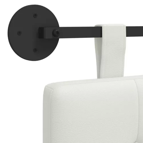  Fali Fejtámla Falra szerelhető Fehér 100 x 55 x 5 cm Műbőr