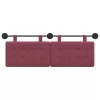  Fali Fejtámla Falra szerelhető Bordó 130 x 55 x 5 cm