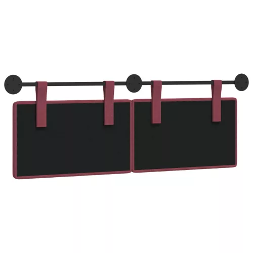  Fali Fejtámla Falra szerelhető Bordó 130 x 55 x 5 cm
