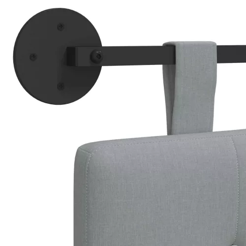  Fali Fejtámla Világosszürke 190 x 55 x 5 cm szövet