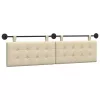  Fali Fejtámla Falra szerelhető Krém 190 x 55 x 5 cm szövet
