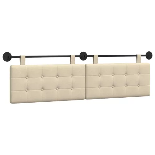  Fali Fejtámla Falra szerelhető Krém 190 x 55 x 5 cm szövet