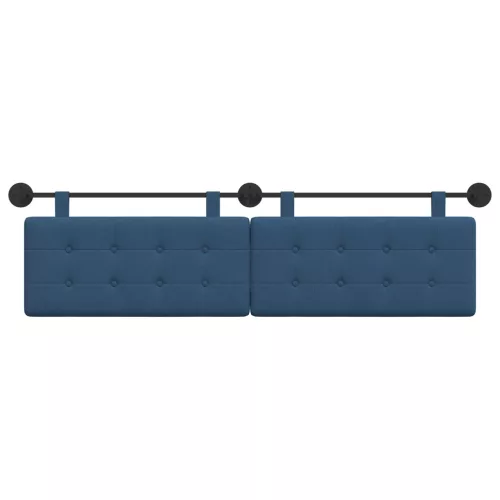 Fali Fejtámla Falra szerelhető Kék 190 x 55 x 5 cm szövet