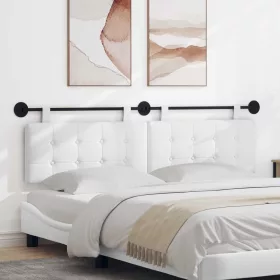    Fali Fejtámla Falra szerelhető Fehér 190 x 55 x 5 cm szövet