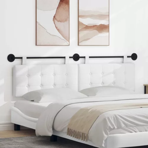  Fali Fejtámla Falra szerelhető Fehér 190 x 55 x 5 cm szövet