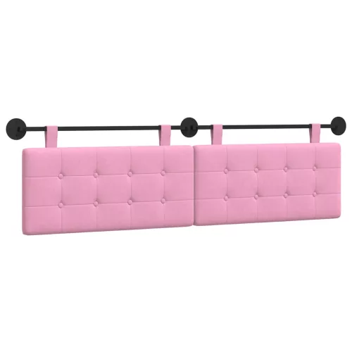  Fali Fejtámla Falra szerelhető Rózsaszín 190 x 55 x 5 cm szövet