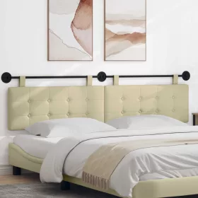    Fali Fejtámla Falra szerelhető Krém 210 x 55 x 5 cm Műbőr