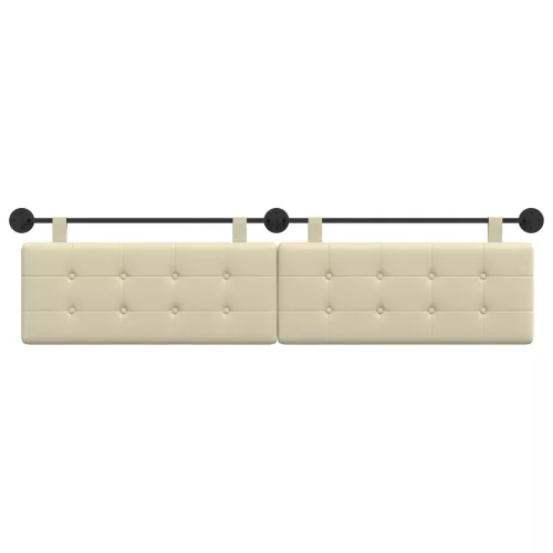  Fali Fejtámla Falra szerelhető Krém 210 x 55 x 5 cm Műbőr