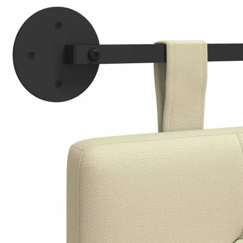  Fali Fejtámla Falra szerelhető Krém 210 x 55 x 5 cm Műbőr