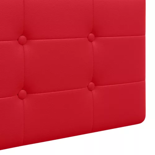  Fali Fejtámla Falra szerelhető Piros 210 x 55 x 5 cm Műbőr