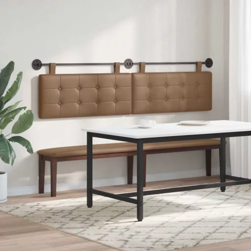  Fali Fejtámla Falra szerelhető Cappuccino 210 x 55 x 5 cm Műbőr