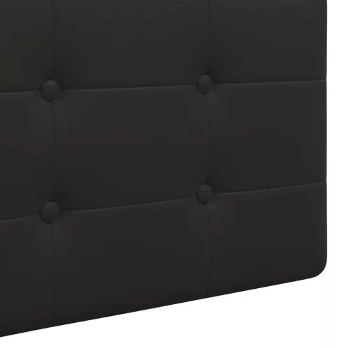  Fali Fejtámla Falra szerelhető Fekete 210 x 55 x 5 cm Műbőr