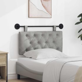  Fali Fejtámla Világosszürke 90 x 55 x 7 cm Bársony