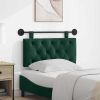  Fali Fejtámla Falra szerelhető Sötétzöld 90 x 55 x 7 cm Bársony