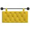 Fali Fejtámla Falra szerelhető Sárga 90 x 55 x 7 cm Bársony